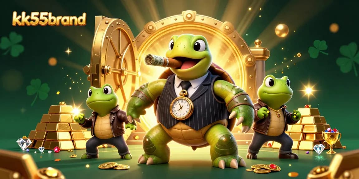 Experience thrilling gameplay with kk55brand's vibrant casino scene featuring dynamic characters and rich treasures.