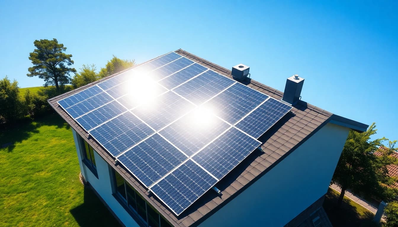 Pflegen Sie Ihr Wissen über Pv anlage kosten wien durch eine professionelle Installation auf einem modernen Dach.