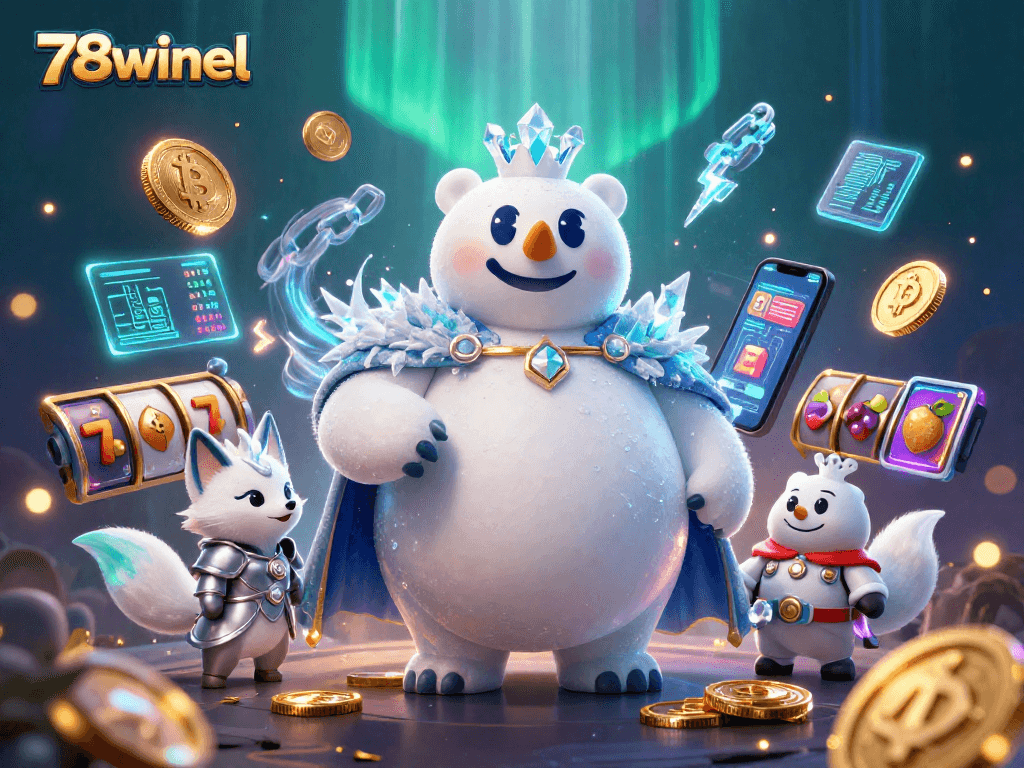 Experience thrilling gaming at 78winel with our vibrant 3D illustration capturing the excitement of online slots.
