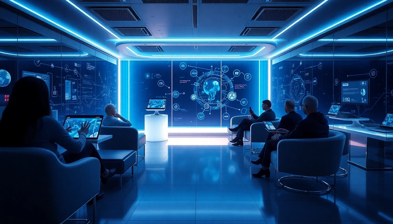 Dynamic AI interaction space focused on ai 18+ experiences with futuristic design.
