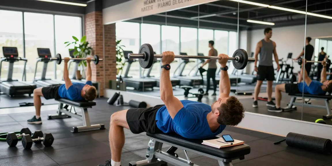 Ein Athlet im Anabolika Shop, der im modernen Fitnessstudio mit perfekter Technik trainiert.