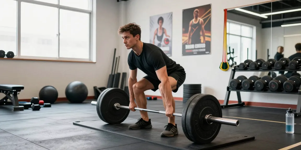 Bodybuilder bei der Verwendung von Selliza Shop Produkten im modernen Fitnessstudio.