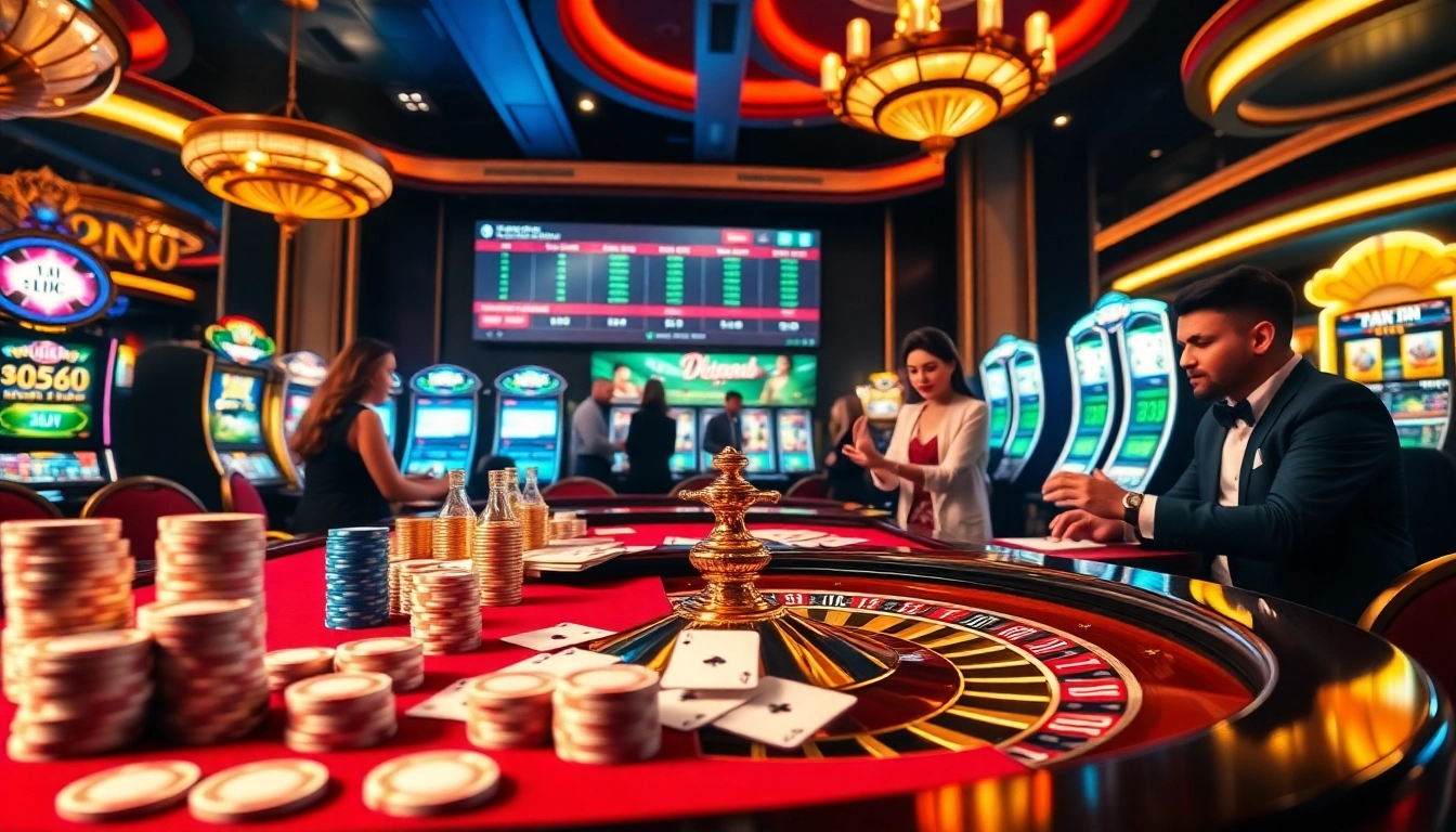 Players enjoying a lively game at U888 U88 online casino, surrounded by poker chips and cards.