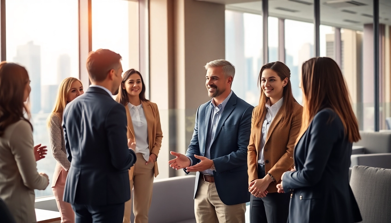 Headhunter Schweiz berät Kandidaten in einem modernen Büro über Karrieremöglichkeiten.